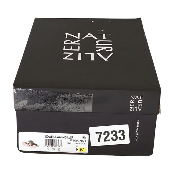 Naturalizer Womens Rowena Wedge Sandal, Warm Silver, Size 8 - Picture 4 of 8